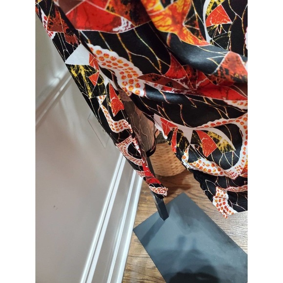 Mackenzie & James Women Multicolor V-Neck Half Sleeve Long Maxi Dress Size 2X - Picture 8 of 12